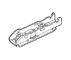 Grass America GFF059139711228 Tiomos Base Plate, Straight with Pre-Mounted Euro Screws, 0mm Height - Nickel-Plated Finish