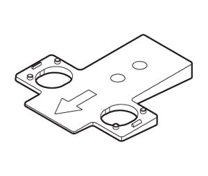 Grass America GFF072135757217 Tiomos Base Plate For Screw Fixing, Screw-On - Nickel-Plated Finish