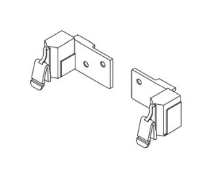 Grass America GFF102104681223 Back Panel Railing Clip, Grass Nova Pro Scala Rectangular Railing Component, Left - Ice Finish