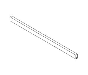 Grass America GFF102108655207 Divider Railing, 45-1/2" Length - Silver Finish