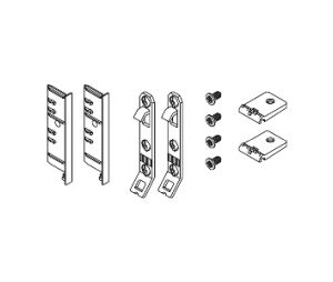 Grass America GFF102109514517 Inset Panel Accessory Set, H186 Drawer Height - Ice Finish