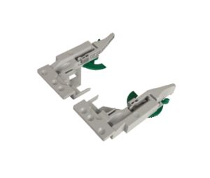 Grass America GFF134116420233 Front Locking Devices with Flange for 89mm height, Left - Gray Color