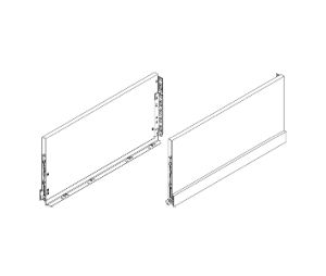 Grass America GFH250-450-STONE Drawer Member Set, 18" Length, 9-13/16" Height - Stone Finish