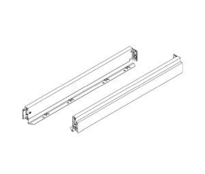 Grass America GFH63-550-STONE Drawer Member Set, 22" Length, 2-1/2" Height - Stone Finish