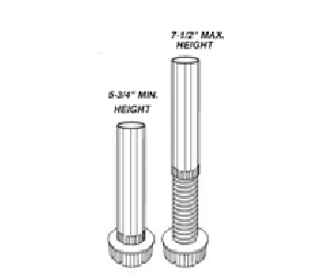 Hardware Concepts Inc. PL5858-433 Adjustable Leveler Plastic - Box of 250