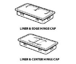 Hardware Concepts Inc.  PL6372BL Liner and Center Hinge Cap Black 3-1/4" Rectangular Wire Grommet