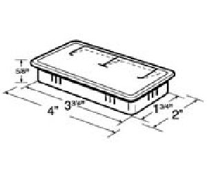 Hardware Concepts Inc.  PL6391BN 5/8" Depth Brown Rectangular Wire Grommet