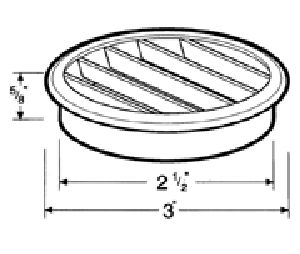 Hardware Concepts Inc.  PL6435BL 2-1/2" Black Ventilation Grommet
