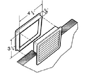 Hardware Concepts Inc.  PL6437BN 4-1/4"L x 3-1/4"W Brown Ventilation Grommet