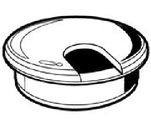 Hardware Concepts Inc.  PL6730WH 2" White Round Wire Grommet