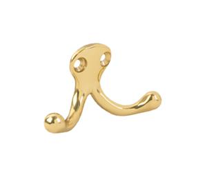 HB Ives IV582MB26D Wardrobe Hook, Double Prong - Satin Chrome Finish, 1-1/4" Width