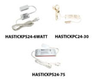 Hera HASTICKPS24-6WATT Driver, 6 Watts Max. Power Output with 3 Ports, Max. 3 (1.6 Watt) LED Pucks, 79" Cord, White Finish