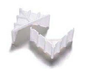 Hughes Supply PGH-0448  Corner Protector, Ridged Plastic - White - Pack of 350