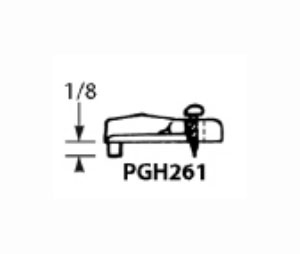 Hughes Supply PGH261CL Panel Retaining Clips, 1/8" Inset Application - Clear Color - Pack of 1000