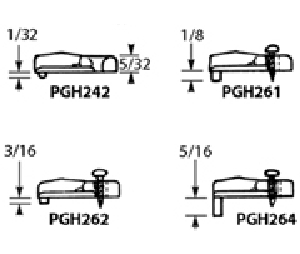 Hughes Supply PGH261WAL  Panel Retaining Clips, 1/8" Inset Application - Wanut Color - Pack of 1000