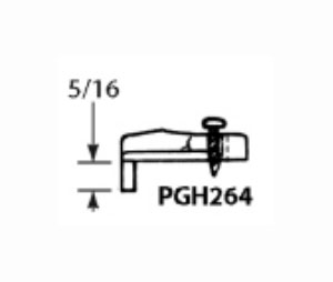 Hughes Supply PGH264CL  Panel Retaining Clips, 5/16" Inset Application - Clear Color - Pack of 1000