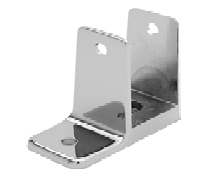 Jacknob JN615233 Partition Pilaster Bracket, One Ear, 1-1/4" Size, Stainless Steel Finish