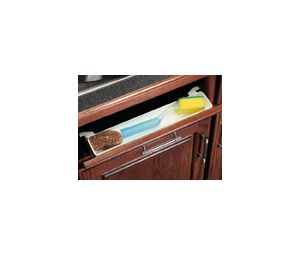 Knape & Vogt FYPSF14W-WH  Plastic Sink Tip-Out Tray, Deep Depth, w/Tab Stops - White Finish