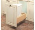Knape & Vogt FYWUSC12-1-35WH  Bottom Mount Trash Pull-Out with Soft Close, Single Plastic Bin in a Wood Drawer Box, 35 QT - White Color
