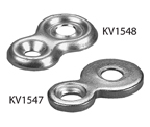 Knape & Vogt KV1548  Desk Top Fasteners, 18 Gauge Steel, 1-1/4" Length, 3/4" Width - Zinc Finish