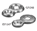 Knape & Vogt KV1548  Desk Top Fasteners, 18 Gauge Steel, 1-1/4" Length, 3/4" Width - Zinc Finish