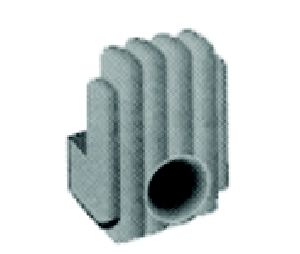 Knape & Vogt KV6094PLAS  Mirror Clips, Plastic, 1/8" Material Thickness - Clear Color