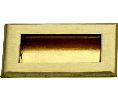 Knape & Vogt KV819XBR  Recessed Pulls Series, Solid Brass Recessed Pull, 3-1/4" Overall Length - Dull Brass Finish