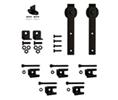 Knape & Vogt KVFRHK08 Barn Door Hardware Aluminum Kit, 3" Hook Hanger used with Aluminum Flat Rails - Black Finish