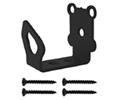Knape & Vogt KVRTUGSBK Barn Door Hardware Accessory, Universal Guide used with 1-7/8" Short Bracket - Black Finish