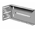 Knape & Vogt KV8401B Ball Bearing Rear Mount Slide Bracket, With Extended Flange - Zinc Finish