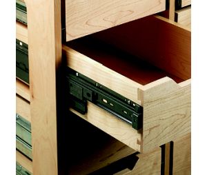 Knape & Vogt KV8505P-28 Side Mount 150 lb Ball Bearing Sildes, 28" Lenght - Anochrome Finish - 1 set per box