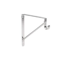 Lavi LCLB10-8150A Shelf Bracket with Closet Rod Support, 12" Depth, 10-7/8" Height, Polished Chrome Finish