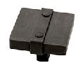 Liberty Hardware LA65177WI  Iron Craft Series, Riveted Square Knob, 1-1/2" Diameter - Wrought Iron Finish