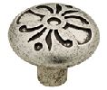 Liberty Hardware LAP28119-SIH-C  Augustine Series, Zinc Die Cast Knob, 1-5/16" Diameter - Silver Hammered Finish
