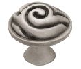Liberty Hardware LAPBF304-BSP-C  Circles and Scrolls Series, Zinc Die Cast Knob, 1-5/16" Diameter - Brushed Satin Pewter Finish