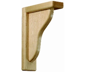 Omega National Products NP1S1101MUF2 Machined Wood Bar Bracket Corbels, 2"W x 6"D x 10"H Dimensions - Maple Species