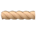 Omega National Products NPM0050MUF2
 Wood Split Rope Mouldings, 3/8"W x 3/16"D Size, 96" Length - Maple Species