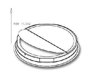 Omega National Products NP90330BP25  Backdraft Damper, 7" Round