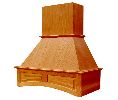 Omega National Products NPR2648SMB1CUF1  48" Signature Arched Wood Range Hood, Sirius Compatible Liner - Cherry Species