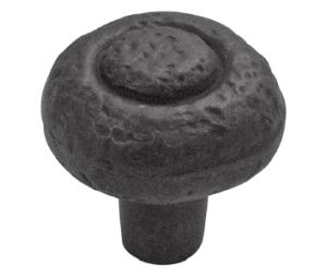 Pro Luxe SZ104BI Countryside Series Zinc Knob, 1-1/4" Diameter - Black Iron Finish