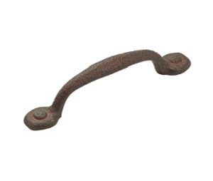 Pro Luxe SZ111RI Countryside Series Zinc Pull, 96 mm Center to Center - Rustic Iron Finish