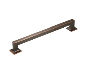 Pro Luxe SZ120OBH Gallery Series, Zinc Appliance Pull, 13" Center to Center - Oil Rubbed Bronze Highlighted Finish