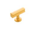 Pro Luxe SZ146BGB Lakeside Series, Zinc T-Knob, 1-15/16" Length - Brushed Golden Brass Finish