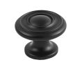 Pro Luxe SZ29MB Chalet Series Zinc Knob, 1-1/2" Diameter - Matte Black Finish