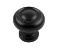 Pro Luxe SZ30MB Chalet Series Zinc Knob, 1-1/4" Diameter - Matte Black Finish