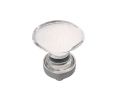 Pro Luxe SZ54GLSN Zen Series Glass Top / Zinc Base Knob, 1-1/4" Length - Glass with Satin Nickel Finish