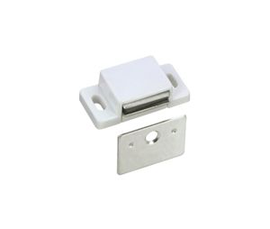 Pro Value DS5360WH Plastic Magnetic Catch with Strike Plate - White Finish
