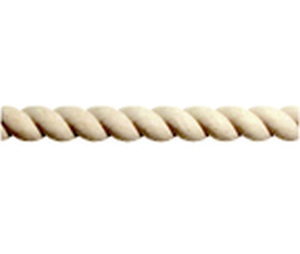 Pro Value IMRM75-POP
 Wood Split Rope Moulding, Standard Twist, 8' Length, 3/4"W x 96"L Size - Poplar Species