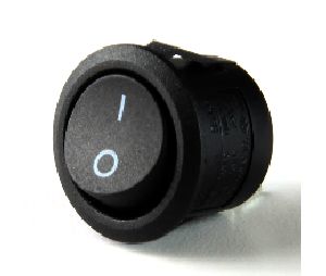 Pro Value SZL-RNDON-BL-1 On/Off Rocker Switch with 79" Input - 6" Output Wires, Round, 60 Watts, 12 Volts, Black Finish