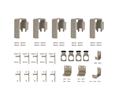 CSHardware QG13120102 Rolling Barn Door Bypassing Hardware Kit for Round Rail - Satin Nickel Finish